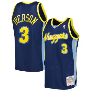 Charming Allen Iverson Denver Nuggets Hardwood Classics Swingman Jersey   Navy for passionate basketball fans