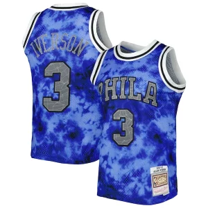Exquisite Allen Iverson Philadelphia 76ers 1996/97 Galaxy Swingman Jersey   Royal perfect for showing team spirit