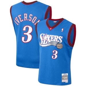 Exquisite Allen Iverson Philadelphia 76ers 1999/2000 Hardwood Classics Swingman Jersey   Royal to stand out at the arena
