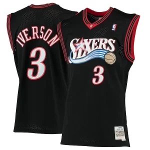 Magnificent Allen Iverson Philadelphia 76ers 2000/01 Hardwood Classics Swingman Jersey   Black a must - have for collectors