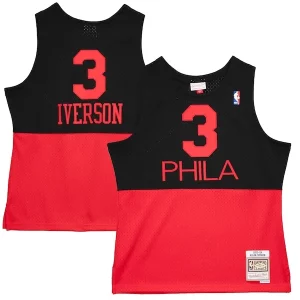 Charming Allen Iverson Philadelphia 76ers 2003/04 Hardwood Classics Reload 2.0 Swingman Jersey   Black to stand out at the arena