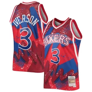 Exquisite Allen Iverson Philadelphia 76ers Hardwood Classics 1996/97 Hyper Hoops Swingman Jersey   Red to stand out at the arena