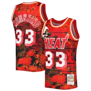 Charming Alonzo Mourning Miami Heat 1996/97 Hardwood Classics Lunar New Year Swingman Jersey   Red perfect for showing team spirit