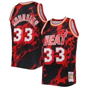 Superb Alonzo Mourning Miami Heat 1996/97 Hardwood Classics Marble Swingman Jersey   Black perfect for showing team spirit