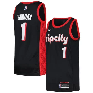 Charming Anfernee Simons Portland Trail Blazers Nike Swingman Player Jersey   City Edition   Black/Red a must - have for collectors