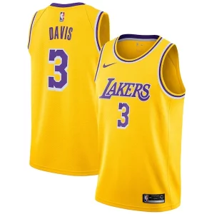 Stunning Anthony Davis Los Angeles Lakers Nike 2019/20 Swingman Jersey Gold   Icon Edition a must - have for collectors