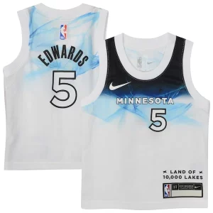 Stunning Anthony Edwards Minnesota Timberwolves Nike Toddler 2024/25 Swingman Player Jersey   City Edition   White for ultimate sports enthusiasts