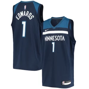 Premium Anthony Edwards Minnesota Timberwolves Nike Youth 2020/21 Swingman Jersey   Icon Edition   Navy to elevate your game - day look