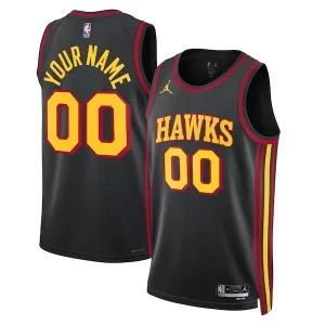 Premium Atlanta Hawks Jordan Brand Unisex 2022/23 Swingman Custom Jersey   Statement Edition   Black a must - have for collectors