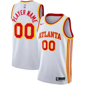 Superb Atlanta Hawks Nike 2020/21 Swingman Custom Jersey   Association Edition   White for passionate basketball fans