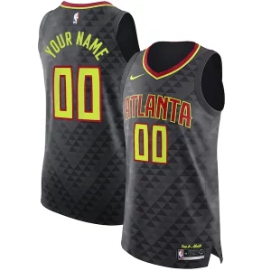 Superb Atlanta Hawks Nike Authentic Custom Jersey Black   Icon Edition for passionate basketball fans