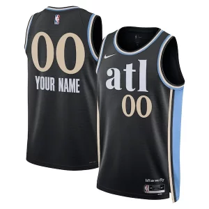 Charming Atlanta Hawks Nike Unisex 2023/24 Custom Swingman Jersey   Black   City Edition perfect for showing team spirit