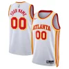 Magnificent Atlanta Hawks Nike Unisex Swingman Custom Jersey White   Association Edition for passionate basketball fans