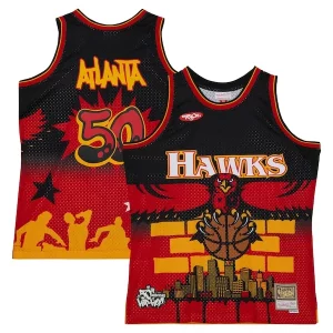 Fantastic Atlanta Hawks x Tats Cru Hardwood Classics Fashion Jersey   Black to elevate your game - day look