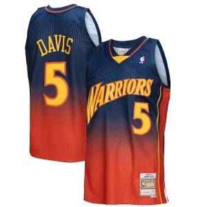Premium Baron Davis Golden State Warriors 2006/07 Hardwood Classics Fadeaway Swingman Player Jersey   Navy/Orange for passionate basketball fans