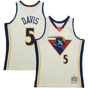 Superb Baron Davis Golden State Warriors Chainstitch Swingman Jersey   Cream to elevate your game - day look