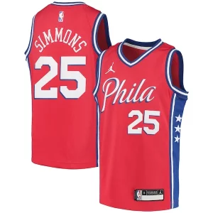 Charming Ben Simmons Philadelphia 76ers Jordan Brand Youth 2020/21 Swingman Player Jersey   Statement Edition   Red a must - have for collectors