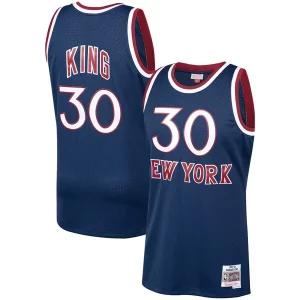Stunning Bernard King New York Knicks 1982/83 Hardwood Classics Swingman Jersey   Navy perfect for showing team spirit