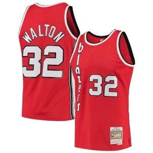 Fantastic Bill Walton Portland Trail Blazers 1976/77 Hardwood Classics Swingman Jersey   Red perfect for showing team spirit