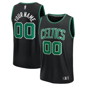 Gorgeous Boston Celtics Youth Custom Fast Break Jersey   Black   Statement Edition/Kelly Green/White to stand out at the arena