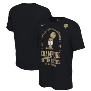 Premium Boston Celtics Nike 18 Time NBA Finals Champions Locker Room T Shirt   Black to elevate your game - day look