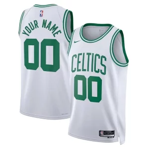 Stunning Boston Celtics Nike Unisex Swingman Custom Jersey White   Association Edition perfect for showing team spirit