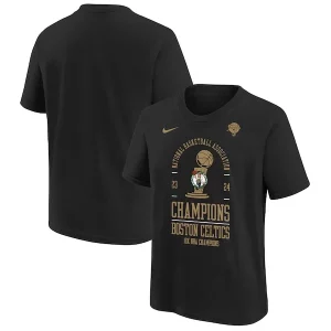 Gorgeous Boston Celtics Nike Youth 18 Time NBA Finals Champions Locker Room T Shirt   Black perfect for showing team spirit