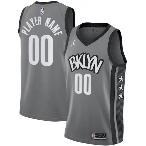 Stunning Brooklyn Nets Jordan Brand Swingman Custom Jersey   Statement Edition   Gray a must - have for collectors