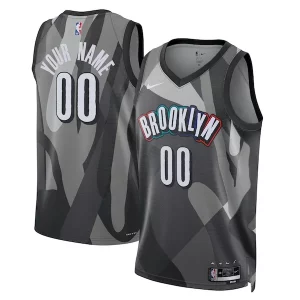 Premium Brooklyn Nets Nike Unisex 2024/25 Custom Swingman Jersey   City Edition   Gray for passionate basketball fans