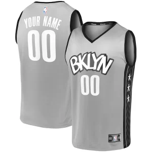 Stunning Brooklyn Nets Youth Custom Fast Break Replica Jersey Gray   Statement Edition for ultimate sports enthusiasts