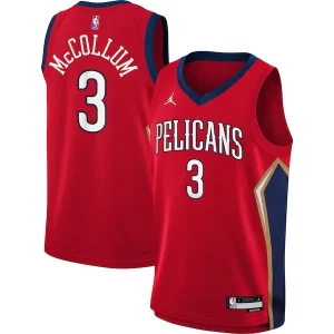 Stunning C.J. McCollum New Orleans Pelicans Jordan Brand Youth Swingman Jersey   Statement Edition   Red for passionate basketball fans