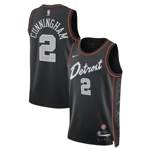 Premium Cade Cunningham Detroit Pistons Nike Unisex 2023/24 Swingman Jersey   Black   City Edition a must - have for collectors