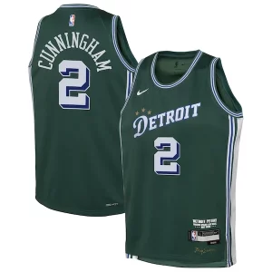 Stunning Cade Cunningham Detroit Pistons Nike Youth 2022/23 Swingman Jersey   City Edition   Green a must - have for collectors