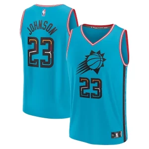 Superb Cameron Johnson Phoenix Suns Youth 2022/23 Fast Break Jersey   City Edition   Turquoise for passionate basketball fans