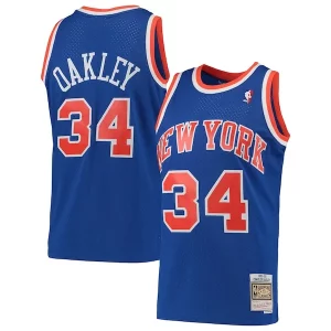 Magnificent Charles Oakley New York Knicks Hardwood Classics Swingman Jersey   Blue a must - have for collectors