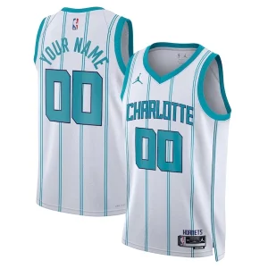 Superb Charlotte Hornets Jordan Brand Unisex Swingman Custom Jersey White   Association Edition perfect for showing team spirit
