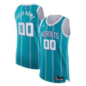 Premium Charlotte Hornets Nike 2021/22 Diamond Swingman Authentic Custom Jersey   Icon Edition   Teal perfect for showing team spirit
