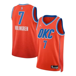 Superb Chet Holmgren Oklahoma City Thunder Jordan Brand Unisex Swingman Jersey   Statement Edition   Orange to stand out at the arena
