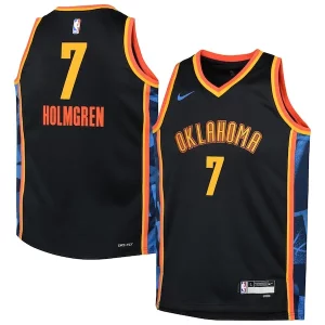 Charming Chet Holmgren Oklahoma City Thunder Nike Youth 2024/25 Swingman Player Jersey   City Edition   Black to elevate your game - day look
