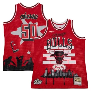 Fantastic Chicago Bulls x Tats Cru Hardwood Classics Fashion Jersey   Red for passionate basketball fans