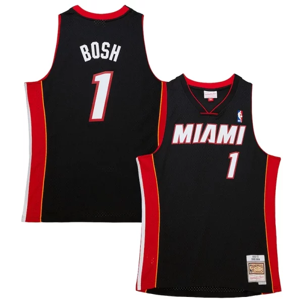 Gorgeous Chris Bosh Miami Heat Hardwood Classics Swingman Jersey   Black to stand out at the arena