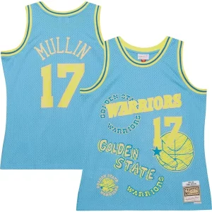 Exquisite Chris Mullin Golden State Warriors 1993/94 Swingman Sidewalk Sketch Jersey   Light Blue perfect for showing team spirit