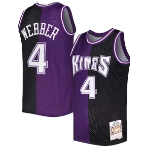 Stunning Chris Webber Sacramento Kings Hardwood Classics 2000/01 Split Swingman Jersey   Purple/Black to elevate your game - day look