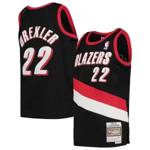 Exquisite Clyde Drexler Portland Trail Blazers Youth 1991/92 Hardwood Classics Swingman Jersey   Black a must - have for collectors
