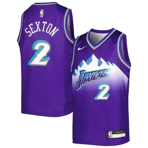 Exquisite Collin Sexton Utah Jazz Nike Youth 2022/23 Swingman Jersey   City Edition   Purple perfect for showing team spirit