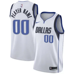 Charming Dallas Mavericks Nike 2020/21 Swingman Custom Jersey   Association Edition   White perfect for showing team spirit