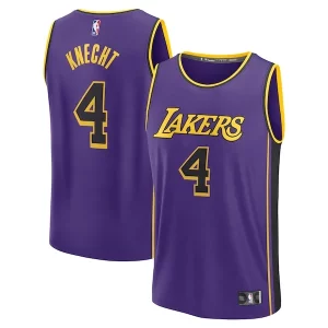 Fantastic Dalton Knecht Los Angeles Lakers Fast Break Replica Player Jersey   Statement Edition   Purple a must - have for collectors