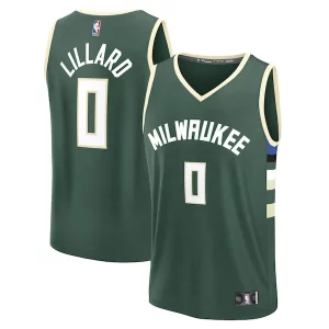 Gorgeous Damian Lillard Milwaukee Bucks Youth Fast Break Replica Player Jersey   Icon Edition   Hunter Green for ultimate sports enthusiasts