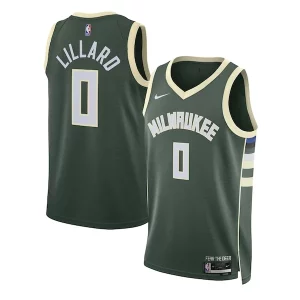 Gorgeous Damian Lillard Milwaukee Bucks Nike Unisex Swingman Jersey   Icon Edition   Hunter Green for ultimate sports enthusiasts
