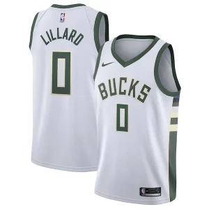 Gorgeous Damian Lillard Milwaukee Bucks Nike Unisex Swingman Player Jersey   Association Edition   White for ultimate sports enthusiasts